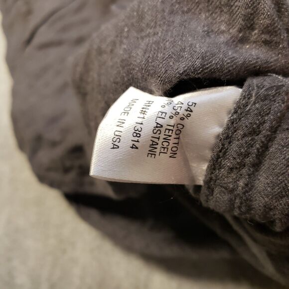 Billy Reid Herringbone Long Sleeve Shirt Mens Medium Gray Cotton Tencel USA - Picture 6 of 6